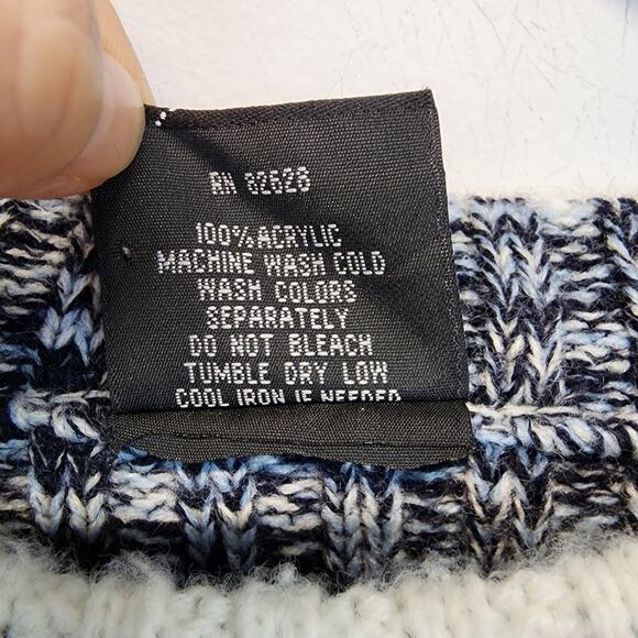 Southpole Sweater Size M Blue Gray Big Logo Heavyweight Baggy Vintage 90s Y2K - Picture 7 of 11